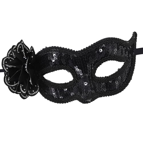 KASFDBMO Damen-Kostüm mit Blumenmuster, Venezianer, Halloween, Karneval, Party, Tanz, Abschlussball, halbes Gesicht KASFDBMO Damen-Kostüm mit Blumenmuster, Venezianer, Halloween, Karneval, Party, Tanz, Abschlussball, halbes Gesicht von KASFDBMO