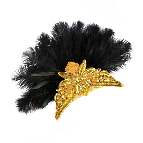 KASFDBMO Fasching-Haarband, Halloween, Kopfschmuck für Maskerade, Make-up, Party, Maskerade, brüllender Flapper, Cosplay KASFDBMO Fasching-Haarband, Halloween, Kopfschmuck für Maskerade, Make-up, Party, Maskerade, brüllender Flapper, Cosplay von KASFDBMO