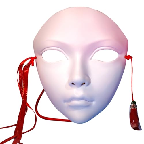 KASFDBMO Halloween handbemalte Maskerade Quasten Dekoration Bühnenspiel Vollgesicht für Frauen Cosplay von KASFDBMO