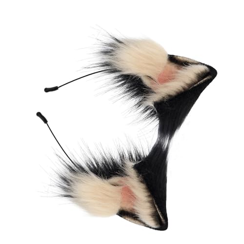 KASFDBMO Kunstfell, Fuchs, Schwanz, Katzenohren, Stirnband, Halloween-Party-Kostüme, Cosplay-Set für Frauen, Mädchen, Katzen, Kostüm-Zubehör KASFDBMO Kunstfell, Fuchs, Schwanz, Katzenohren, Stirnband, Halloween-Party-Kostüme, Cosplay-Set für Frauen, Mädchen, Katzen, Kostüm-Zubehör von KASFDBMO