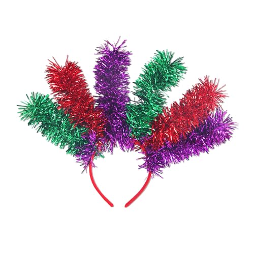 KASFDBMO Mardi Gras Stirnband Lamettelselgirlanden Flapper Kopfstück Für Maskerade Party Übergroße Lamettbandband von KASFDBMO