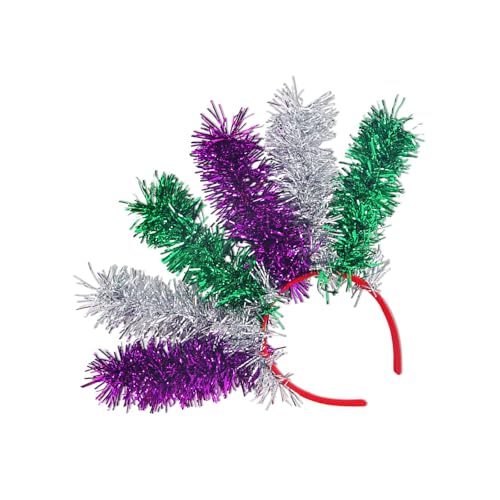 KASFDBMO Mardi Gras Stirnband Lamettelselgirlanden Flapper Kopfstück Für Maskerade Party Übergroße Lamettbandband von KASFDBMO