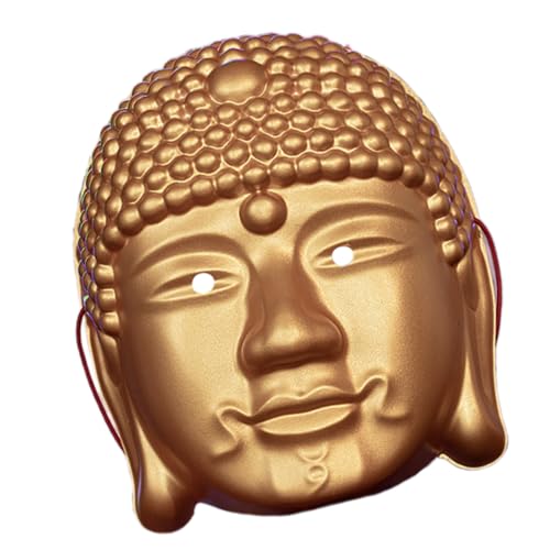 KASFDBMO Realistischer Buddhistischer Kopf für Damen und Herren, Cosplay Halloween Requisiten für Fotografie Dekoration von KASFDBMO