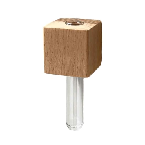 KASNLSAC Magnetische Blütenvase einfache Installation Holztöhrchen Kühlschrank Magnet Hydroponische Pflanze Propagation Halter für Home Office Küchenschließfach Braun von KASNLSAC
