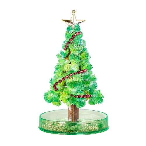 KASNLSAC Neuheit Weihnachten Geschenk für Jungen Mädchen DIY Faux Crystal Tree Kit Buntes Weihnachtsdekoration Bildungsfeiertag Spielzeug Spaß Anbau Experiment Easy Craft A von KASNLSAC