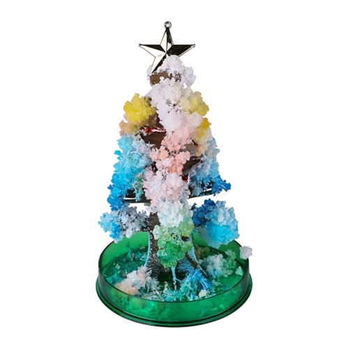 KASNLSAC Neuheit Weihnachten Geschenk für Jungen Mädchen DIY Faux Crystal Tree Kit Buntes Weihnachtsdekoration Bildungsfeiertag Spielzeug Spaß Anbau Experiment Easy Craft C von KASNLSAC