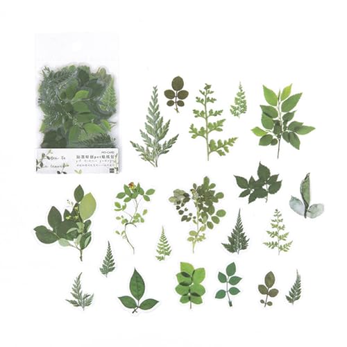 KASNLSAC Pet Decals Pflanzenabziehbilder 40pcs Haustier Aufkleber Pflanzenblumpilze 8 Themen 20 Muster Abziehbilder für Notebook -Hüllkurvenhülle Wasserflasche Dekoration D von KASNLSAC