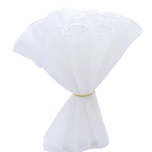 KASNLSAC Verpackung Tulle Bastelmaterial Delikates Hochzeitsstrauß Geschenkverpackung Mesh Weiß KASNLSAC Verpackung Tulle Bastelmaterial Delikates Hochzeitsstrauß Geschenkverpackung Mesh Weiß von KASNLSAC