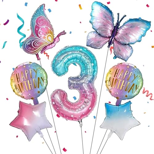 7Pcs schmetterling ballon,schmetterling deko geburtstag 3,schmetterling luftballon 3,geburtstag deko 3 jahre mädchen,geeignet für Mädchen-Geburtstagsparty-Dekoration, Themenparty Dekoration 7Pcs schmetterling ballon,schmetterling deko geburtstag 3,schmetterling luftballon 3,geburtstag deko 3 jahre mädchen,geeignet für Mädchen-Geburtstagsparty-Dekoration, Themenparty Dekoration von KATELUO