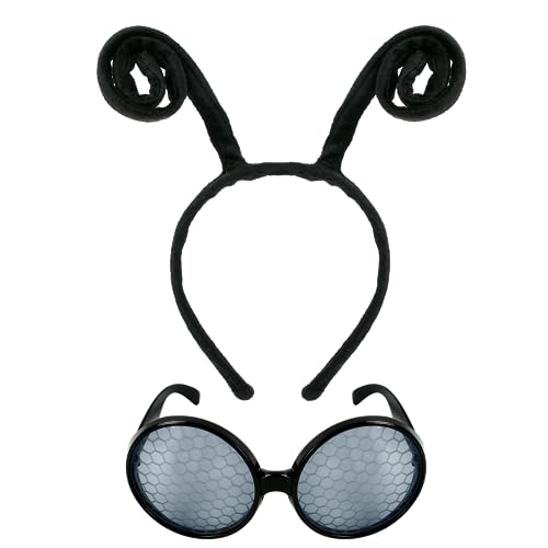 KATELUO Bienen Kostüm Zubehör, Antenne Haarreif Kopfschmuck, Bienen-Kostümzubehör, Bienen-Antennen-Stirnband, Biene Party Stirnband, Bienen-Sonnenbrille, Tier-Stirnbänder, für Cosplay, Party Kostüm KATELUO Bienen Kostüm Zubehör, Antenne Haarreif Kopfschmuck, Bienen-Kostümzubehör, Bienen-Antennen-Stirnband, Biene Party Stirnband, Bienen-Sonnenbrille, Tier-Stirnbänder, für Cosplay, Party Kostüm von KATELUO