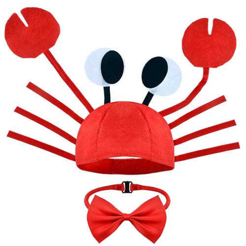 Krabben Hut Krabben Mütze mit Rot Fliege, Verstellbar Lustiger Hut, Partyhut Lustige Hüte für Kinder Erwachsene, Krabbenhut für Karneval Cosplay Ostern Halloween Party Dekoration Kostüm Zubehör Krabben Hut Krabben Mütze mit Rot Fliege, Verstellbar Lustiger Hut, Partyhut Lustige Hüte für Kinder Erwachsene, Krabbenhut für Karneval Cosplay Ostern Halloween Party Dekoration Kostüm Zubehör von KATELUO