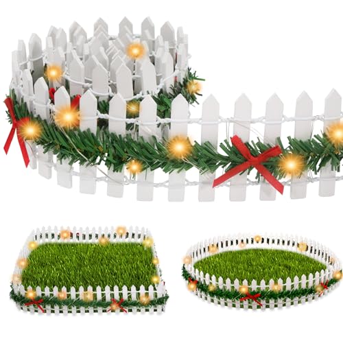 Miniatur Zaun Holz Miniatur Puppenhaus Zubehör Weihnachten, Miniatur Gartenzaun Holzzaun Miniatur Wichtel Zubehör, Feengarten Zaun Mit Lichtern, Mini Zaun Deko für Miniatur Garten Zubehör Miniatur Zaun Holz Miniatur Puppenhaus Zubehör Weihnachten, Miniatur Gartenzaun Holzzaun Miniatur Wichtel Zubehör, Feengarten Zaun Mit Lichtern, Mini Zaun Deko für Miniatur Garten Zubehör von KATELUO