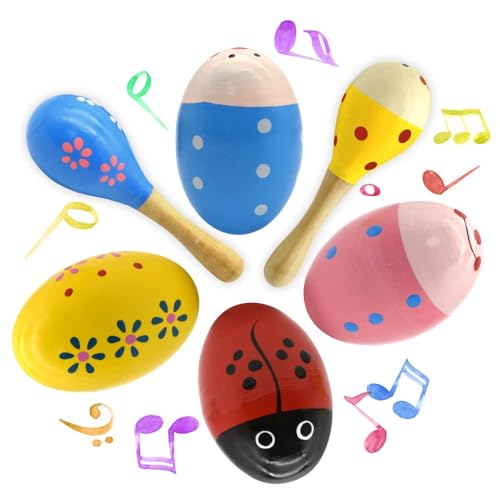 Rasseleier Musikinstrumente, 6 Stück Musical Egg Shaker, Ostereier aus Holz, Percussion Musical Easter, Eier Maracas Eier Shaker Set, Ostereier Musikspielzeug, Ostern Korb Füllstoffe, Ostern Geschenk Rasseleier Musikinstrumente, 6 Stück Musical Egg Shaker, Ostereier aus Holz, Percussion Musical Easter, Eier Maracas Eier Shaker Set, Ostereier Musikspielzeug, Ostern Korb Füllstoffe, Ostern Geschenk von KATELUO
