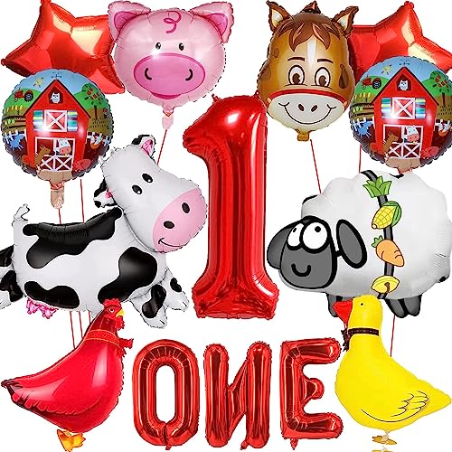 Tier Folienballon Set, Kindergeburtstag Deko 1 Jahre, Luftballon 1 Geburtstag, Geburtstagsdeko 1 Jahre, Bauernhof Geburtstag Deko, Geburtstagsparty Deko 1 Jahre für Junge Mädchen Kinder Party. Tier Folienballon Set, Kindergeburtstag Deko 1 Jahre, Luftballon 1 Geburtstag, Geburtstagsdeko 1 Jahre, Bauernhof Geburtstag Deko, Geburtstagsparty Deko 1 Jahre für Junge Mädchen Kinder Party. von KATELUO