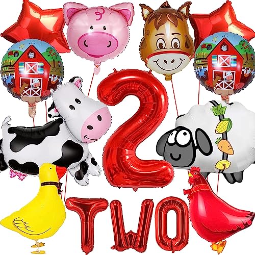 Tier Folienballon Set, Kindergeburtstag Deko 2 Jahre, Luftballon 2 Geburtstag, Geburtstagsdeko 2 Jahre, Bauernhof Geburtstag Deko, Geburtstagsparty Deko 2 Jahre für Junge Mädchen Kinder Party. Tier Folienballon Set, Kindergeburtstag Deko 2 Jahre, Luftballon 2 Geburtstag, Geburtstagsdeko 2 Jahre, Bauernhof Geburtstag Deko, Geburtstagsparty Deko 2 Jahre für Junge Mädchen Kinder Party. von KATELUO