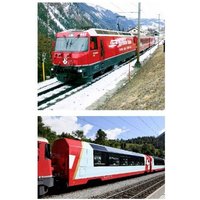 KATO K10-2026 N Glacier Express Ge 4/4 III + 2 Personenwagen der RhB von KATO