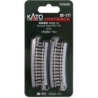 KATO K20-111 N Gleis gebogen R282mm 15° 4 Stück KATO K20-111 N Gleis gebogen R282mm 15° 4 Stück von KATO