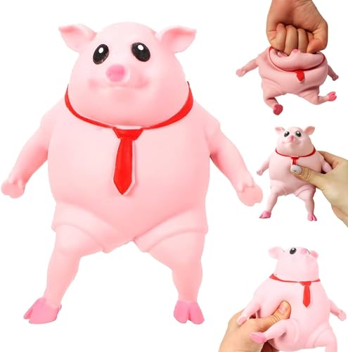 Anti Stress Schwein für Kinder und Erwachsene , Schweine Quetschspielzeug, Lustige Piggy Squeeze Toy, Stressbälle Schwein Stressspielzeug für Freizeit Unterhaltung Stressabbau von KATREU
