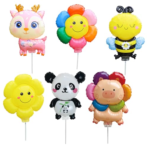 6-teiliges Cartoon-Aluminiumfolien-Clip-Set, buntes Sonnenblumen-Balloo, Panda-Geburtstagsdekoration, Balloo, Cartoon-Aluminiumfolienballon, niedlicher Bienen-Dekorationsballon 6-teiliges Cartoon-Aluminiumfolien-Clip-Set, buntes Sonnenblumen-Balloo, Panda-Geburtstagsdekoration, Balloo, Cartoon-Aluminiumfolienballon, niedlicher Bienen-Dekorationsballon von KATVVYE