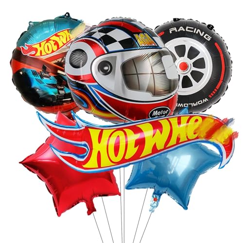 KATVVYE 6 Stück Aluminiumfolienballons Sterne Rennhelme Radballons Ballondekorationen für Rennmottopartys Dekorationen für Jungen und Kindergeburtstage Weihnachtsballons KATVVYE 6 Stück Aluminiumfolienballons Sterne Rennhelme Radballons Ballondekorationen für Rennmottopartys Dekorationen für Jungen und Kindergeburtstage Weihnachtsballons von KATVVYE