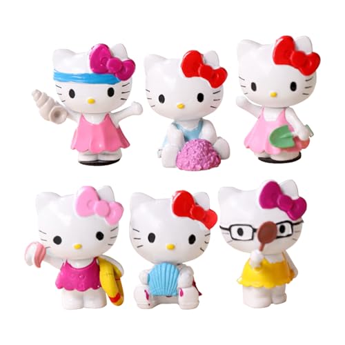 KATVVYE Hello Kitty Puppen-Kuchenaufsätze, Figuren, 6 Stück KATVVYE Hello Kitty Puppen-Kuchenaufsätze, Figuren, 6 Stück von KATVVYE