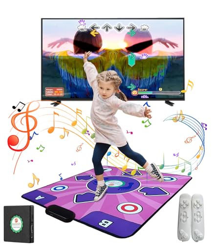 KAXIMON Einzel-Tanzmatte für Fernseher, rutschfeste Flanell-Tanzmatte mit chinesischem Kung-Fu-Lernen, kabellose Tanzmusik-Spielmatten für Kinder, Erwachsene, Jungen und M?dchen KAXIMON Einzel-Tanzmatte für Fernseher, rutschfeste Flanell-Tanzmatte mit chinesischem Kung-Fu-Lernen, kabellose Tanzmusik-Spielmatten für Kinder, Erwachsene, Jungen und M?dchen von KAXIMON