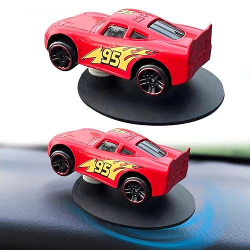 KAZGVN Armaturenbrett-Zubehör, Dash Drift Auto mit einzigartiger Drift-Aktion, Legierung Mini Auto Spielzeug für Armaturenbrett Dekoration, Rot Lustiges Geschenk für Männer und Fahrzeugliebhaber von KAZGVN