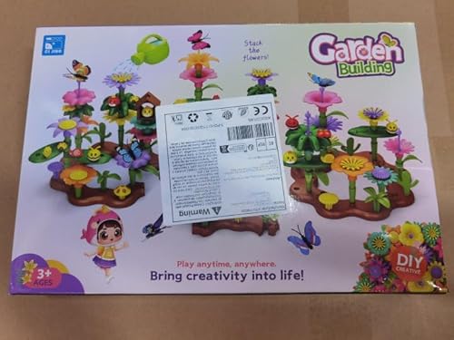 Blumengarten Spielzeug ab 3 Jahre Mädchen, Kinder Blumen Bausteine, Flower Garden Building Toy Set für Mädchen und Jungen von KBIBCK