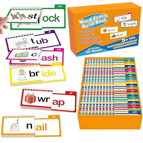 KBIBCK 30 Lese- und Reim-Flip-Bücher, Wortfamilien, Buchstabengeräusche, Lernkarten, Lese- und Reimwort, Präfixe Wortfamilien, Sichtwort-Lernkarten, Lesespiele KBIBCK 30 Lese- und Reim-Flip-Bücher, Wortfamilien, Buchstabengeräusche, Lernkarten, Lese- und Reimwort, Präfixe Wortfamilien, Sichtwort-Lernkarten, Lesespiele von KBIBCK