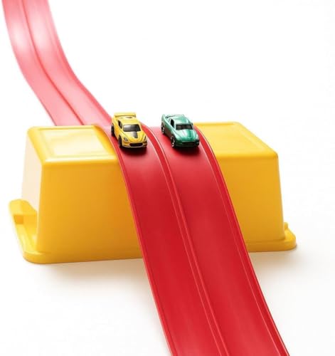 KBIBCK Autorennbahn Rennstrecke, Rennstrecken-Set, 4 Meter Autorennbahn mit 4 Leichtmetallfahrzeuge Aufbewahrungstasche Rampe, Geschenke für Jungen und Mädchen KBIBCK Autorennbahn Rennstrecke, Rennstrecken-Set, 4 Meter Autorennbahn mit 4 Leichtmetallfahrzeuge Aufbewahrungstasche Rampe, Geschenke für Jungen und Mädchen von KBIBCK