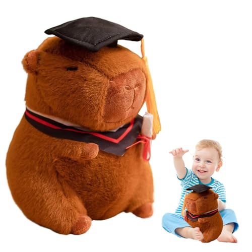 KBIBCK Capybara Plüschtier, 23cm Capybara Kuscheltier, Capybara Puppe Zum Schulabschluss, Niedlichen Capybara Plushies mit Abschlusskappe, Kinder Plüschpuppenspielzeug, Erwachsene, Geburtstag, Freund KBIBCK Capybara Plüschtier, 23cm Capybara Kuscheltier, Capybara Puppe Zum Schulabschluss, Niedlichen Capybara Plushies mit Abschlusskappe, Kinder Plüschpuppenspielzeug, Erwachsene, Geburtstag, Freund von KBIBCK