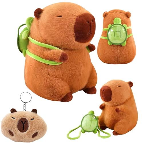 KBIBCK Capybara Plüschtier, 32 cm Capybara Kuscheltier, Niedlichen Capybara Plushies, Cartoon Capybara Kuscheltier mit Schal, Plüschtier Wasserschwein Kuscheltier Stofftier Plüschtier für Kinder (B) von KBIBCK