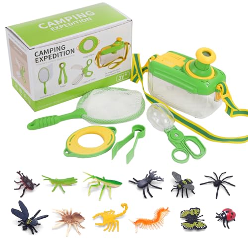 KBIBCK Becherlupe Set, Becherlupen für Kinder, Insekten Beobachtungsbox, Insektenbox für Kinder, für Outdoor Wissenschaft Natur Erkundung von KBIBCK