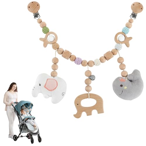 KBIBCK Kinderwagenkette Holz Baby, Home Kinderwagenkette, Kinderwagen Kette für Babys, Kinderwagenkette, Kinderwagenkette aus Holz für Babys und Kleinkinder ab 0+ Monaten KBIBCK Kinderwagenkette Holz Baby, Home Kinderwagenkette, Kinderwagen Kette für Babys, Kinderwagenkette, Kinderwagenkette aus Holz für Babys und Kleinkinder ab 0+ Monaten von KBIBCK