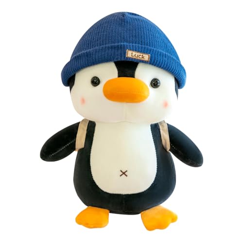 KBIBCK Kuscheltier Pinguin Plüschtier, Pinguin Stofftier Plüschtier, Squishmallow Pinguin Geschenk, Pudgy Penguins Plush, Für Mädchen Jungen (Blau Plüschpinguin 23cm) von KBIBCK