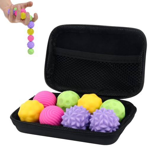 KBIBCK Magnetische Fidget-Bälle aus Silikon, 8 Stück Magnetische Fidget Toys, Magnetkugeln Stressball Silikon Sensorik Spielzeug, (Mehrfarbig) von KBIBCK