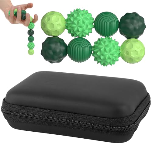 KBIBCK Magnetische Fidget-Bälle aus Silikon, 8 Stück Magnetische Fidget Toys, Magnetkugeln Stressball Silikon Sensorik Spielzeug, (grün) von KBIBCK