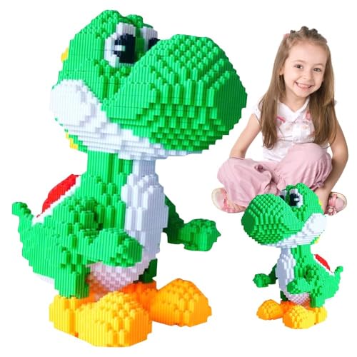 KBIBCK Micro Bausteine Set, Micro Blocks Set, 3D-Modell DIY Mini Bausteine klemmbausteine, Anime Building Dinosaurier Blöcke Spielzeug Geschenke Erwachsene und Kinder (7050 Block) von KBIBCK