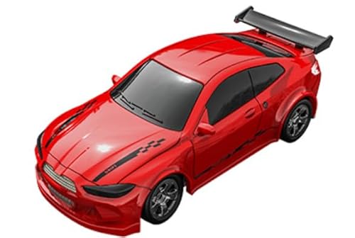 KBIBCK Mini RC Drift Car, 1:64 Ferngesteuertes Auto, 2,4Ghz 4WD Spielzeugauto Drift RC Car mit Licht für Jungen Mädchen und Erwachsene Geschenk, Rot von KBIBCK