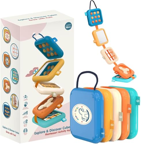 KBIBCK Montessori Spielzeug ab 1 Jahr, Busy Activity Cube für Kleinkinder, Beschäftigung Im Flugzeug Kleinkind, Baby Flugzeug Reisespielzeug, 9 in 1 Montessori Spielzeug für Baby Jungen Mädchen Geburt KBIBCK Montessori Spielzeug ab 1 Jahr, Busy Activity Cube für Kleinkinder, Beschäftigung Im Flugzeug Kleinkind, Baby Flugzeug Reisespielzeug, 9 in 1 Montessori Spielzeug für Baby Jungen Mädchen Geburt von KBIBCK