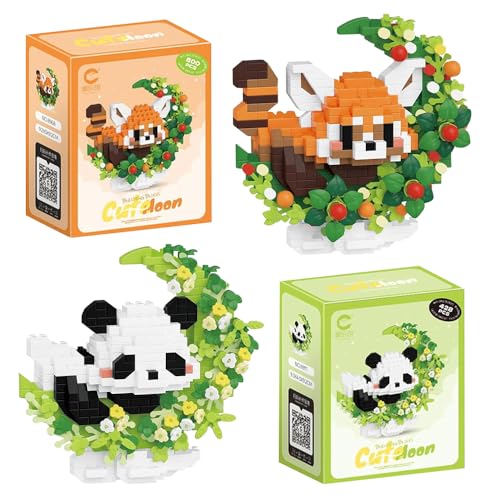 KBIBCK Panda Bausteine Set, 2 Stück Panda Klemmbausteine Mini Bausteines Set, Pandas Tier Building Block Set, Mini Bausteines Pandas BausteineSpielzeug Bricks, Geschenke für Erwachsene und Kinder KBIBCK Panda Bausteine Set, 2 Stück Panda Klemmbausteine Mini Bausteines Set, Pandas Tier Building Block Set, Mini Bausteines Pandas BausteineSpielzeug Bricks, Geschenke für Erwachsene und Kinder von KBIBCK