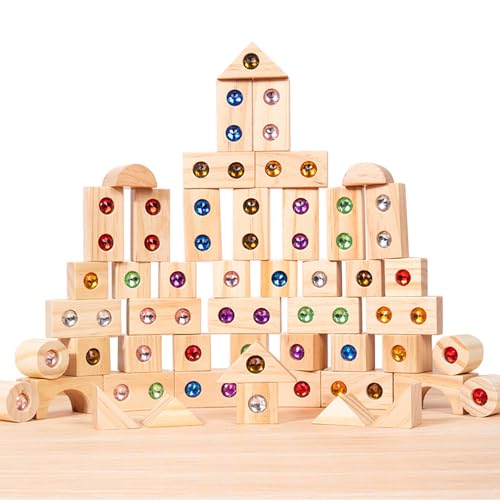 KBIBCK Regenbogen-Stapelspielzeug Aus Holz, 50-teiliges Regenbogen Stapelblock, Regenbogenturm-Stapelspiel Aus Acryl, Regenbogen Bausteine Holz Acryl Bausteine Für Kinder Ab 3 Jahren KBIBCK Regenbogen-Stapelspielzeug Aus Holz, 50-teiliges Regenbogen Stapelblock, Regenbogenturm-Stapelspiel Aus Acryl, Regenbogen Bausteine Holz Acryl Bausteine Für Kinder Ab 3 Jahren von KBIBCK