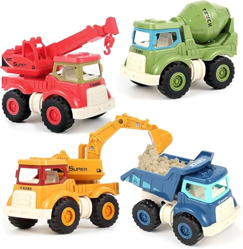 KBIBCK Sandspielzeug Bagger Sandkasten, 4 Stück BAU Bagger Spielzeug, Verwendung Kipplaster Baggers Strandspielzeug Auto, Sandspielzeug Sommerspielzeug für Mädchen Junge ab 1-8 KBIBCK Sandspielzeug Bagger Sandkasten, 4 Stück BAU Bagger Spielzeug, Verwendung Kipplaster Baggers Strandspielzeug Auto, Sandspielzeug Sommerspielzeug für Mädchen Junge ab 1-8 von KBIBCK
