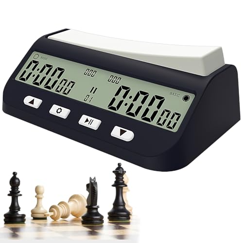 KBIBCK Schachuhr Timer, Digitaler Schach Timer, Professionelle Schachuhr Timer, 3-in-1 Tragbare Schachuhrmit Zeitbonus und Verzögerungsfunktionen, Ideal für Schach und 2-Spieler-Brettspiele KBIBCK Schachuhr Timer, Digitaler Schach Timer, Professionelle Schachuhr Timer, 3-in-1 Tragbare Schachuhrmit Zeitbonus und Verzögerungsfunktionen, Ideal für Schach und 2-Spieler-Brettspiele von KBIBCK