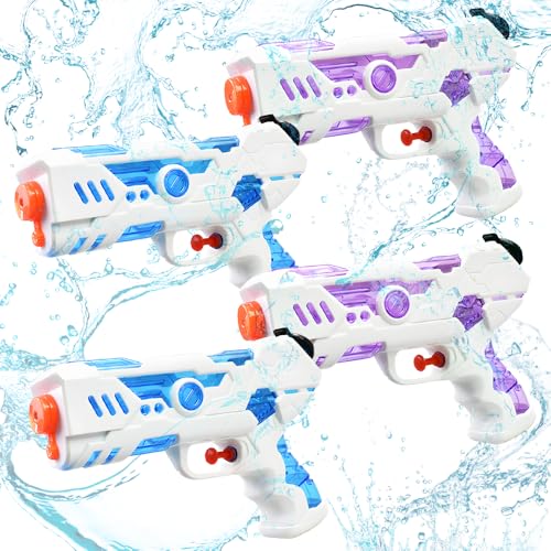 KBIBCK Wasserpistole Spielzeug Klein, 4 Stück Wasserpistole für Kinder Erwachsene, Wasser Blaster, Wasserpistolen mit Großer Reichweite Wasserschlacht Spielzeug für Sommer Schwimmbad Pool Strand KBIBCK Wasserpistole Spielzeug Klein, 4 Stück Wasserpistole für Kinder Erwachsene, Wasser Blaster, Wasserpistolen mit Großer Reichweite Wasserschlacht Spielzeug für Sommer Schwimmbad Pool Strand von KBIBCK