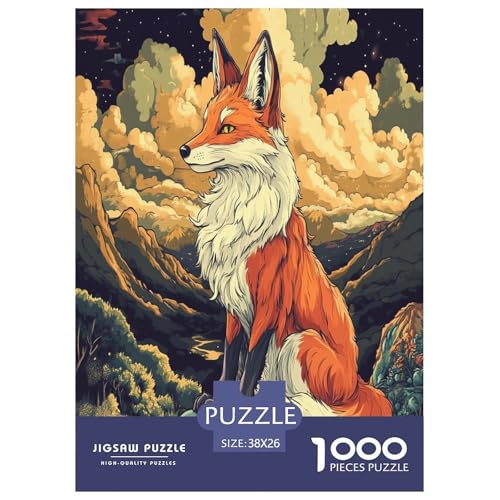 Fox Puzzles 1000 Teile Schwer Puzzle Spielzeug Pädagogisches Spiel Impossible Herausforderung Spielzeug Für Erwachsene Kinder 38x26cm/1000pcs von KBLDYAFB