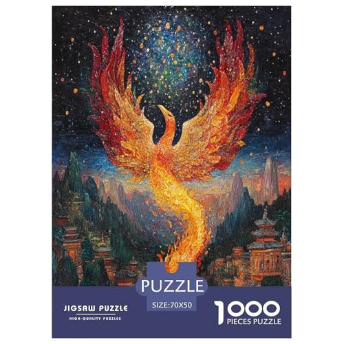 Phoenix Puzzles 1000 Teile Schwer Puzzle Spielzeug Lernspiel Impossible Herausforderungsspielzeug Für Erwachsene Und Kinder in Bewährter 70x50cm/1000pcs von KBLDYAFB