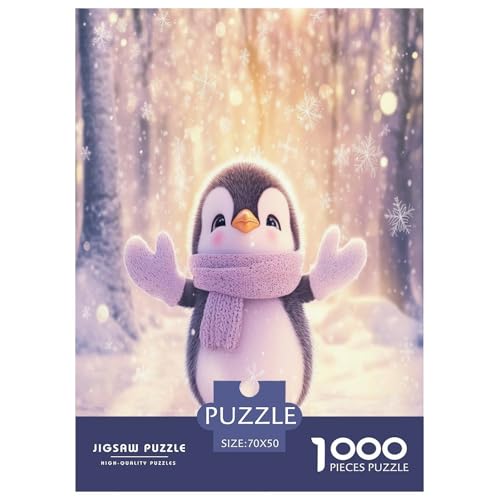 Pinguin Puzzle 1000-teilige Schwer Puzzle Spielzeug Pädagogisches Spiel Impossible Herausforderung Spielzeug Für Erwachsene Und Kinder Ab 12 Jahren 70x50cm/1000pcs von KBLDYAFB