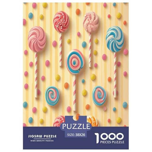 Süßigkeiten Puzzle 1000 Teile Schwer Puzzle Spielzeug Lernspiel Impossible Herausforderungsspielzeug Für Erwachsene Und Kinder Ab 14 Jahren 38x26cm/1000pcs von KBLDYAFB