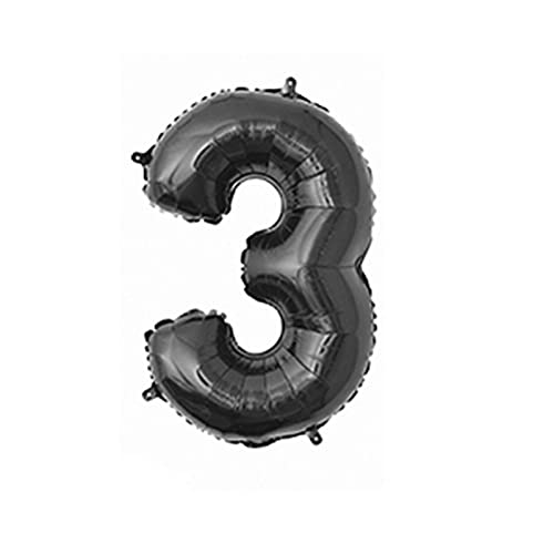 32 Zoll Zahlenballon, dekorativer Aluminiumfolienballon, Geburtstag, Hochzeit, Party, Urlaub, Geschenk, Dekoration, Stil 3, schwarz 32 Zoll Zahlenballon, dekorativer Aluminiumfolienballon, Geburtstag, Hochzeit, Party, Urlaub, Geschenk, Dekoration, Stil 3, schwarz von KBOLAE
